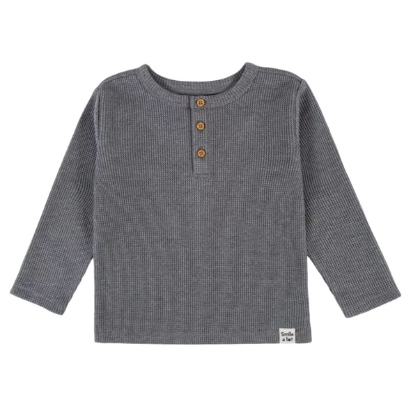 Modern Moments - Toddler Long Sleeve Casual Waffle Henley T-shirts (2-pack) - Picture 2 of 11